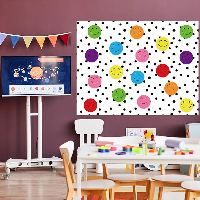 Qyeahkj Black Dot Bulletin Board Paper Roll Black Polka Dot Bulletin Board
