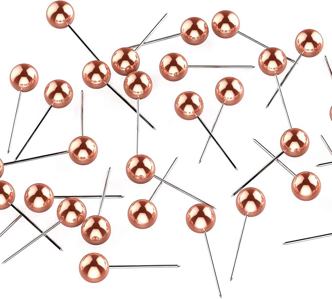 WILLBOND 500 Pack Map Push Pins Map Tacks Small Round Head Push Pins Thumb Tacks