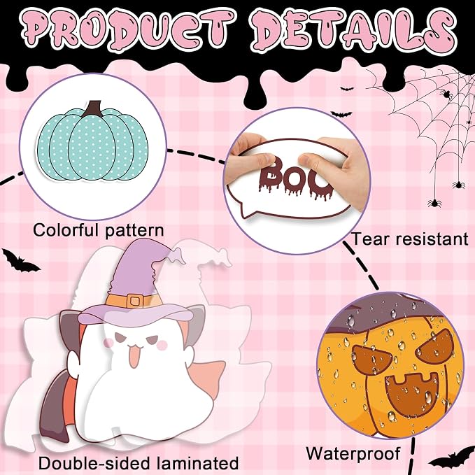 ojustbeok Halloween Bulletin Board Halloween Ghost Classroom Decorations Set