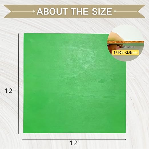 15 Pack Colored Double-Sided Plywood Sheets, Solid Color Craft Wood