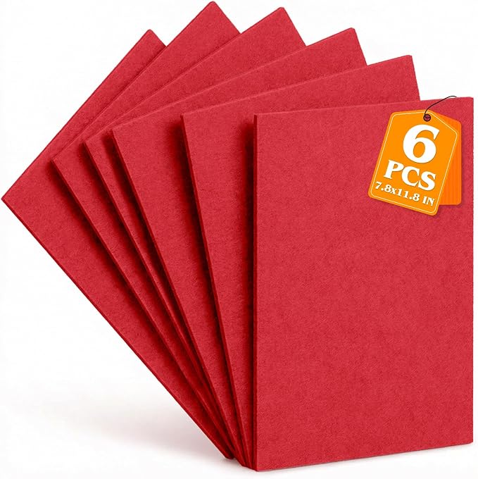 Red Stiff Felt Sheets 2mm Thick