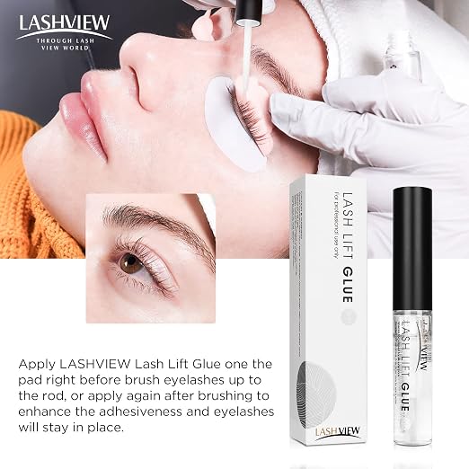 LASHVIEW Lash Lift Glue 2pcs, Eyelash Perm Adhesive, No Irritation and Odorless