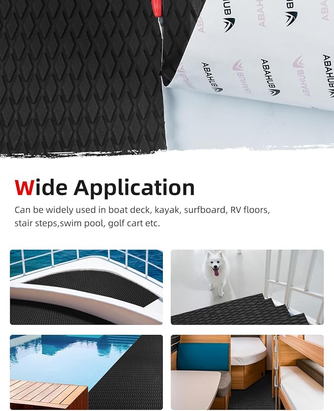 Abahub EVA Foam Boat Flooring Self-Adhesive Decking Surfboard Traction Pad |
