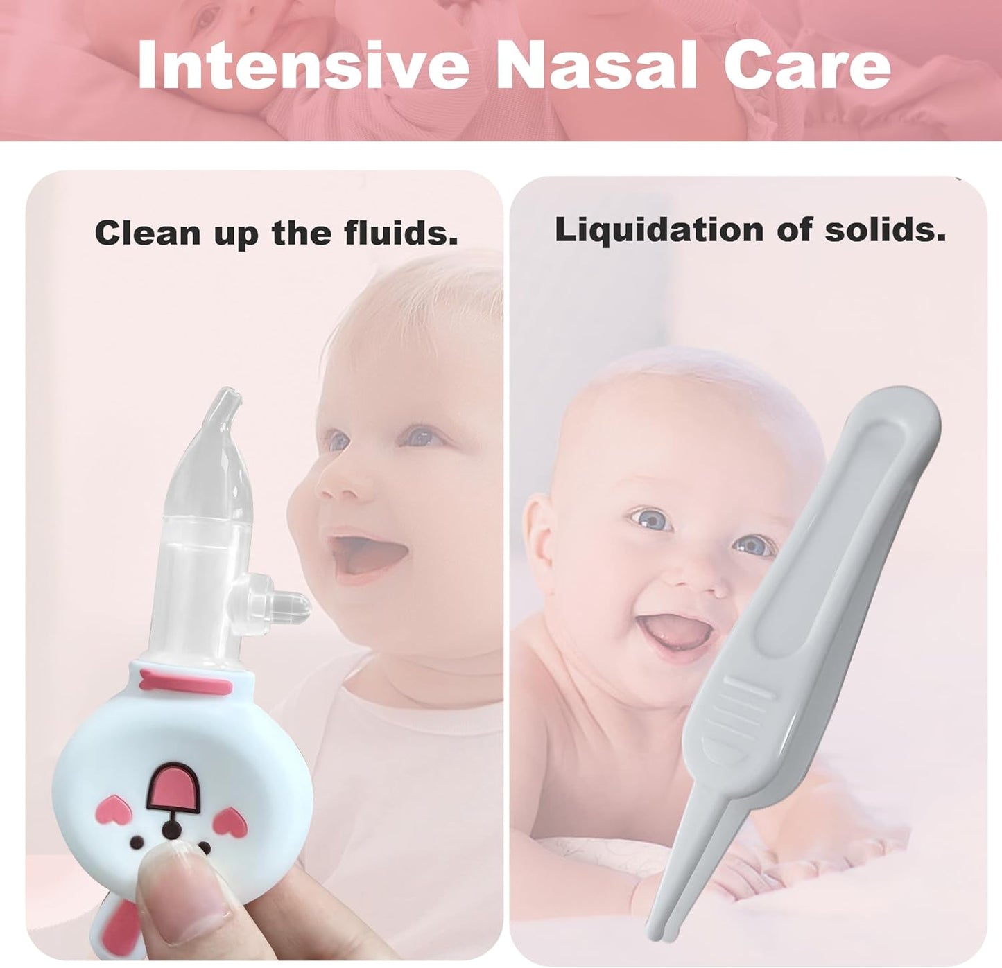 Deepdeem Silicone Nasal Aspirator for Babies and Adults - Reusable Suction Ball for Easy Cleaning and Long-Lasting Twisting Squeeze removes Mucus and Earwax