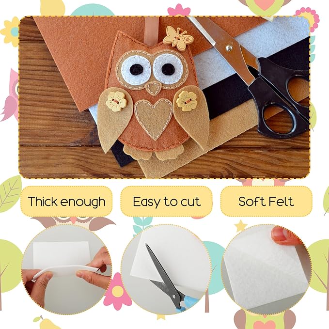 60PCS Felt Sheets Fabric