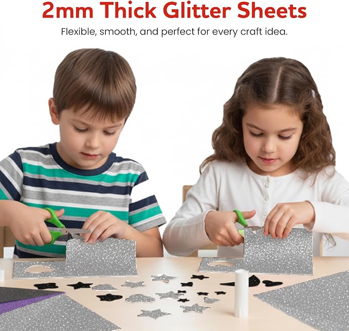 Self-Adhesive Glitter EVA Foam Sheets