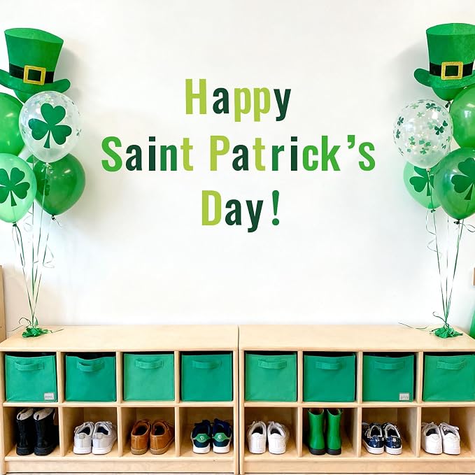 FYSUIMU 134 Pcs St. Patrick's Day Bulletin Board Letters Alphabet Number Symbol