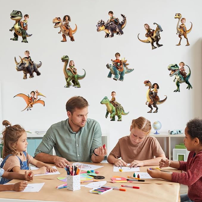 48 Set Dinosaur Classroom Decorations Cutouts