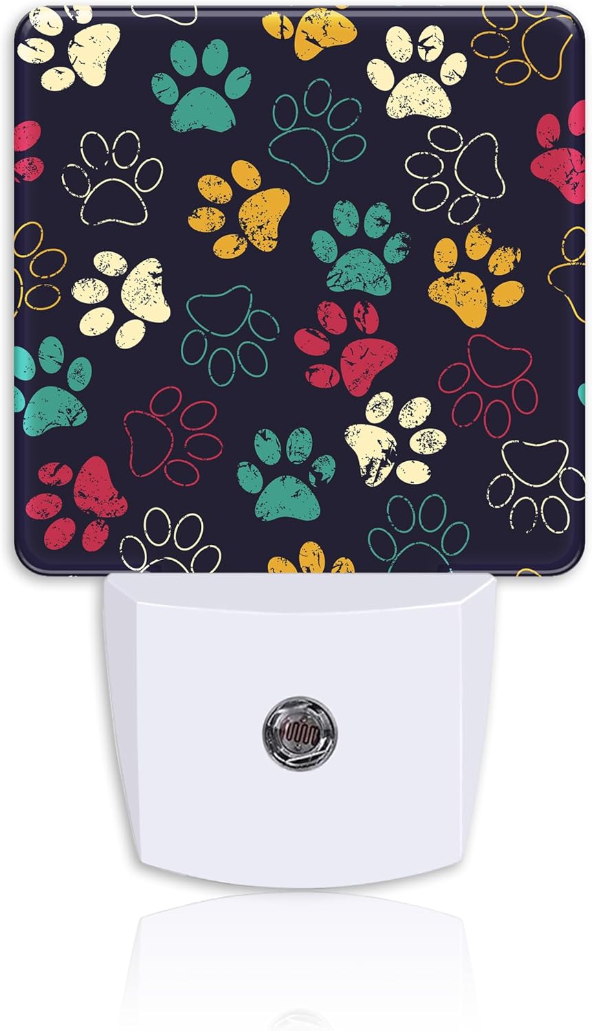 Night Light for Kids Girls Boys,Colorful Animal Footprints LED Night Light Plug into Wall with Dusk to Dawn Sensor for Room Decor,Hallway,Kitchen,Bathroom,Nursery,Stairs