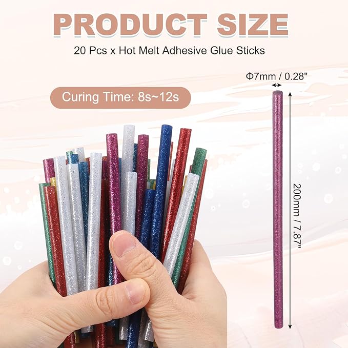 PATIKIL Hot Glue Sticks for Glue Gun, Rose Red