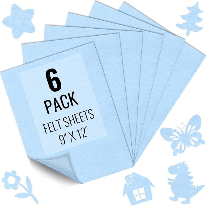 IONTACH 9" X 12" Soft Felt Sheets 1.6mm Thick | Felt Fabric