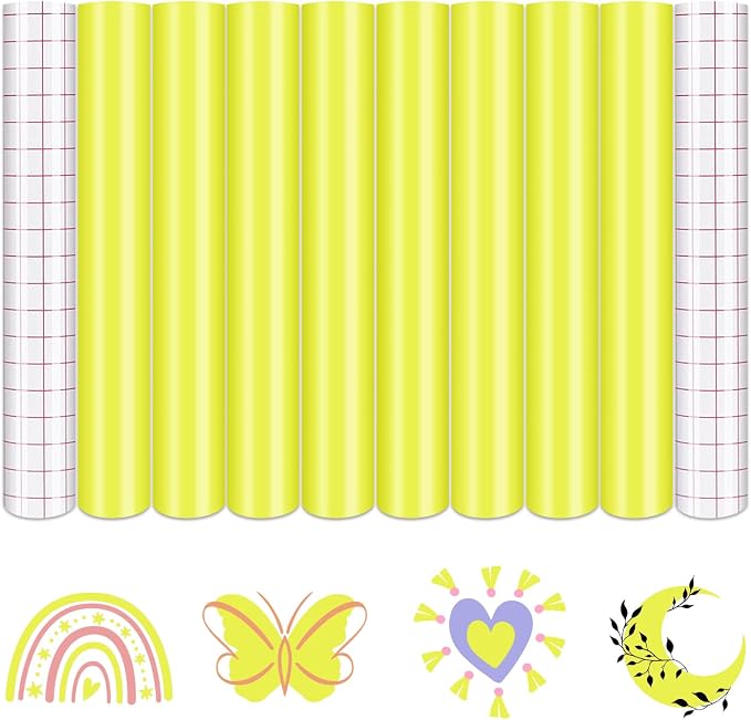 Tintnut Boho Permanent Vinyl 8 Sheets 12x10in Pastel Yellow Adhesive Vinyl |