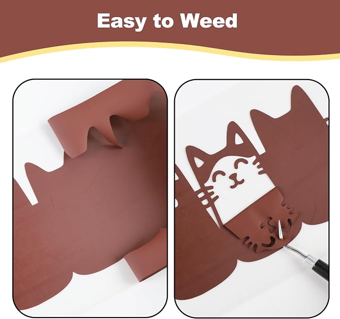 guangyintong Heat Transfer Vinyl Rolls 12" x 10ft, PU Chocolate HTV Vinyl