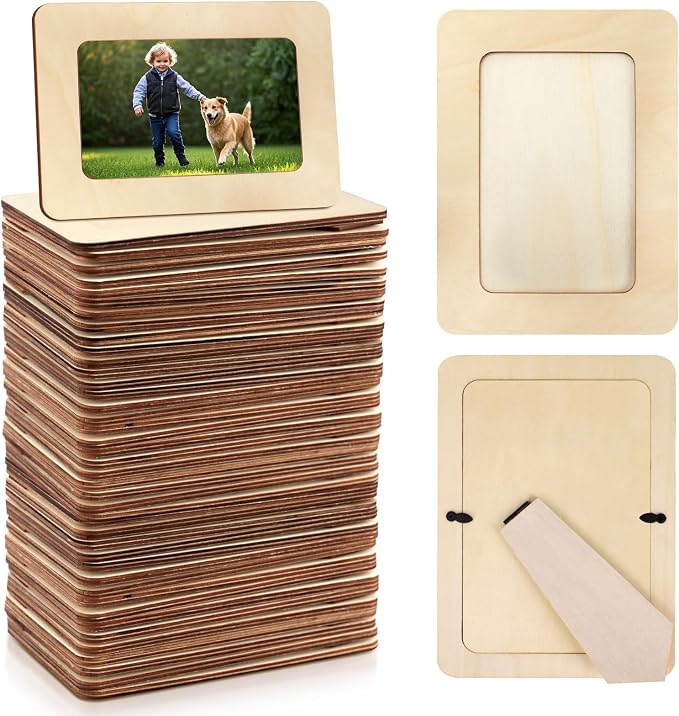 VOKOY 45 Pack Wooden Picture Frames