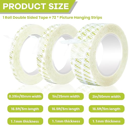 Double Sided Tape Heavy Duty, Removable Nano Double Sided Adhesive Tape