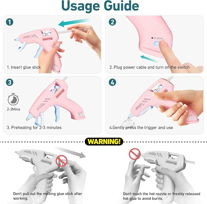 Cordless Hot Glue Gun, 20W Hot Glue Gun