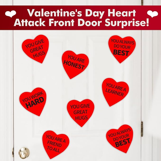 90 Pieces Heart Cutouts Paper Hearts Heart Shape Cards 5.5 Inches Large