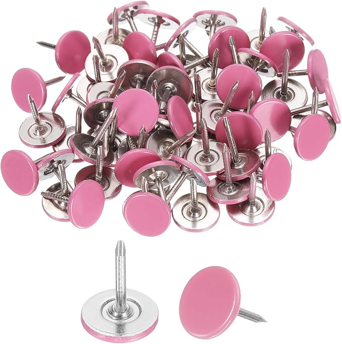 uxcell 150Pcs Upholstery Tacks, 11mmx13mm Flat Head Thumb Tack Decorative