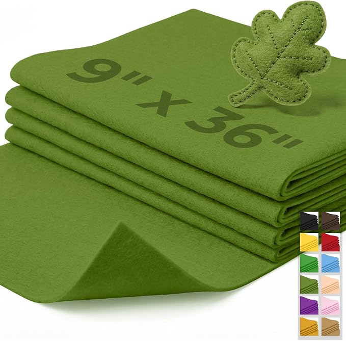 IONTACH 9" X 36" Soft Felt Sheets 1.6mm Thick | Acrylic Felt Fabric