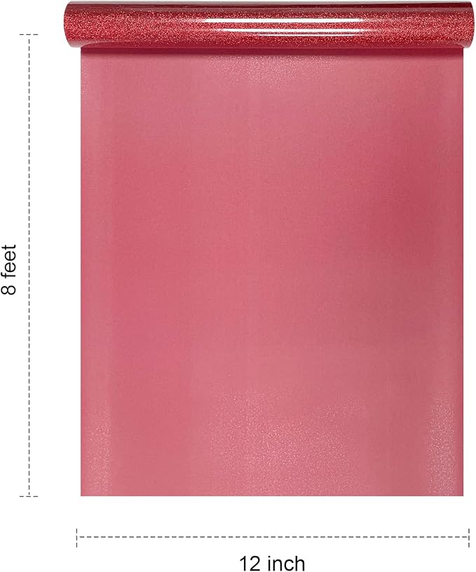 Efuncro- Red Glitter HTV Heat Transfer Vinyl