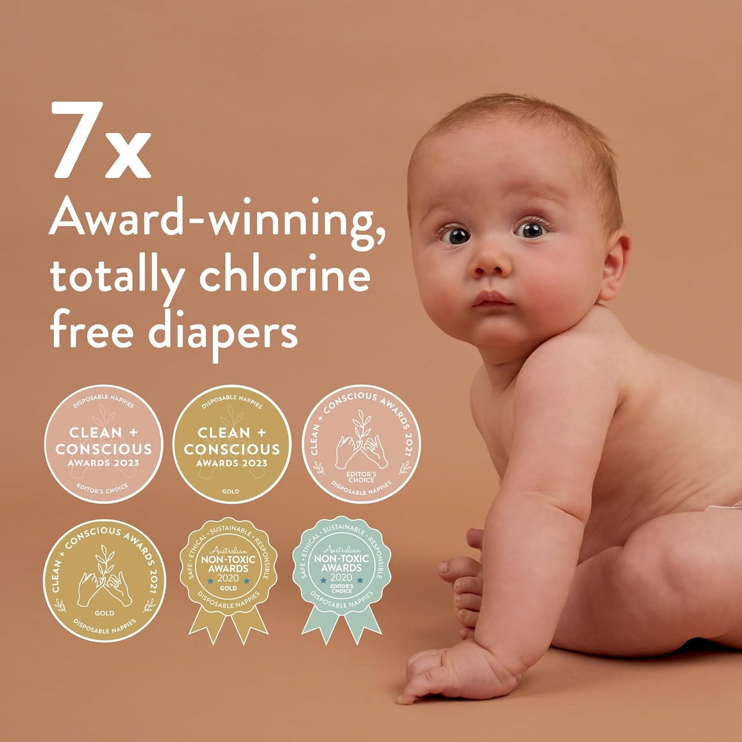 Joonya Baby Diapers, Size 4 L (15-31 lb) - 1 Bag of 25 - New Range - NonToxic, Eco-Friendly, Ultra Slim, Overnight Use - Made in Denmark