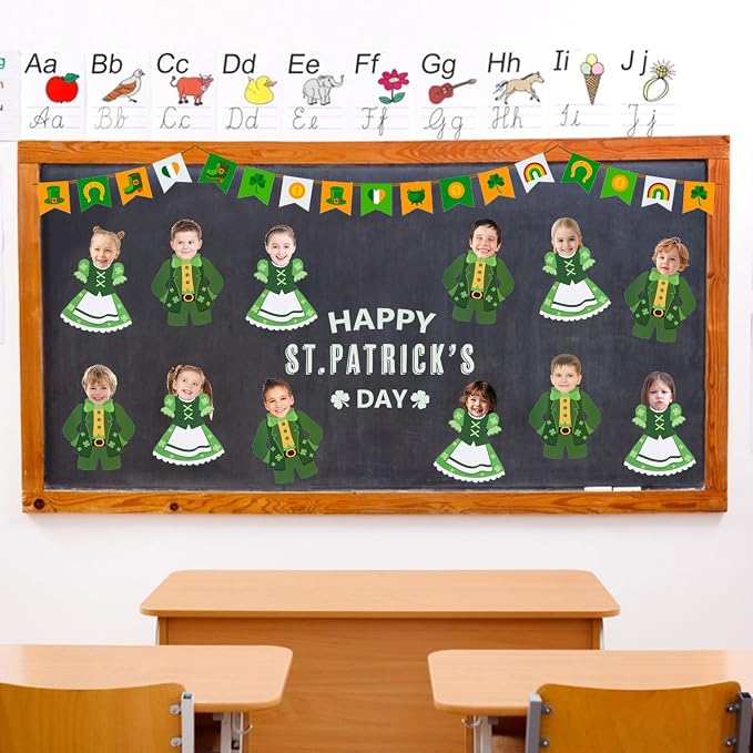 FOBSME 100 Pcs St. Patrick's Day Leprechaun Cutouts 5.91 Inch St. Patrick's Day