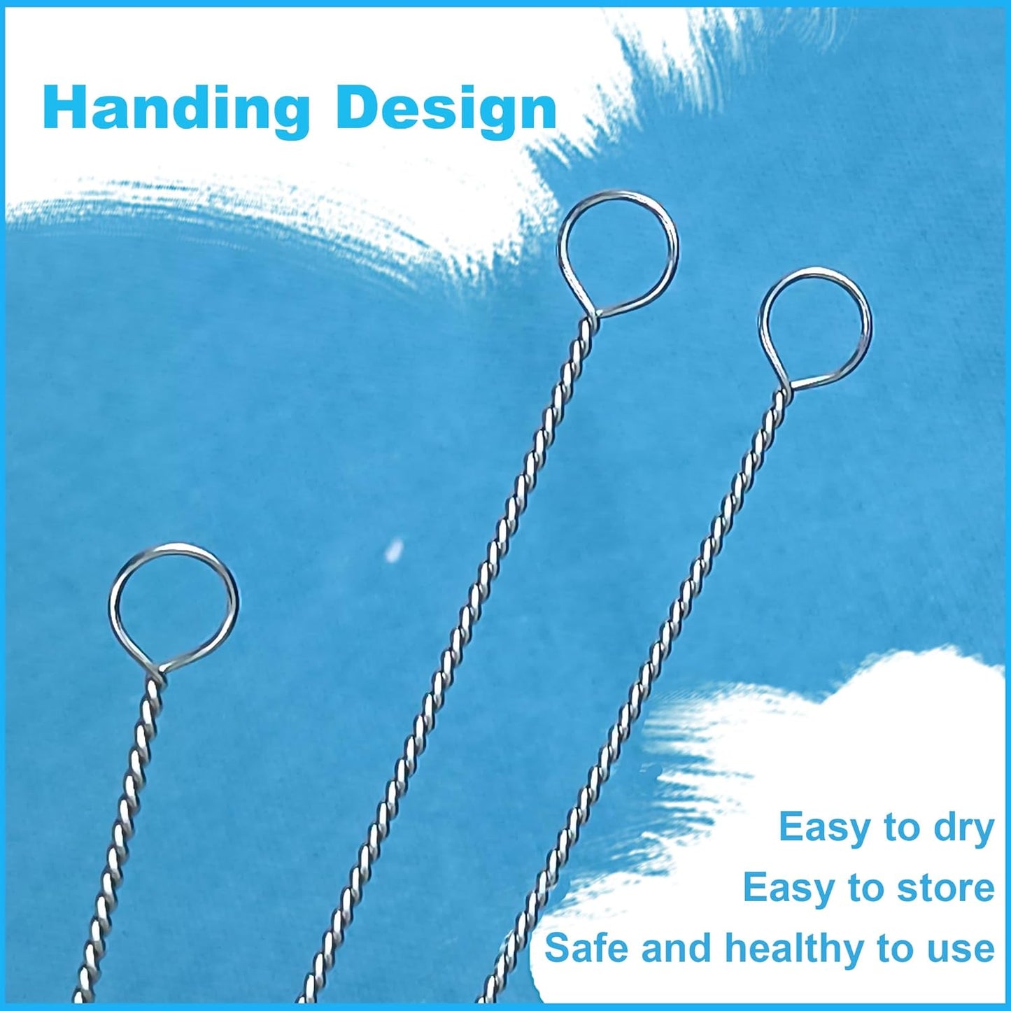 Straw Cleaner Brush Long 10 Inch, Straws Brush of Bristles Diameter 10 mm, Straw Cleaning Brush with Stainless Steel Nylon Bristles for Cleaning Straws,Stanley Cup, Owala Cup, Water Bottle 6 Pack