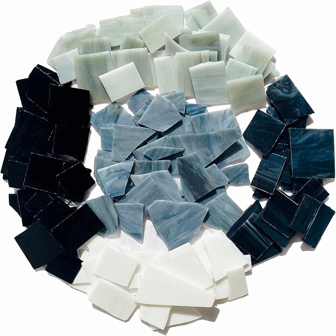 Stained Glass Scraps Sheets, Mosaic Tiles