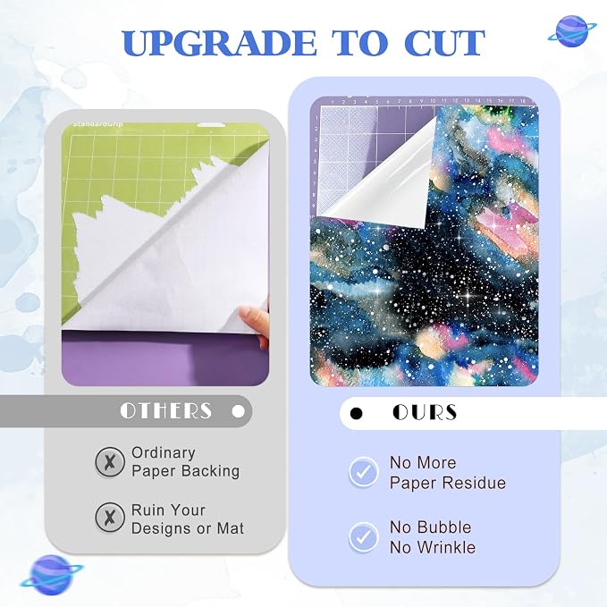 Tintnut Galaxy Permanent Vinyl 8 Sheets 12x10in Permanent Adhesive Vinyl |