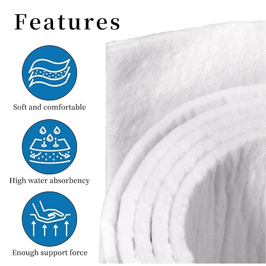 Pllieay Adhesive Felt Premium Grade, 1/4" x 6" x 2.5yd Orthopedic Felt Roll |