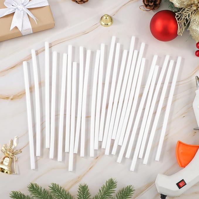 72 Pack White Hot Glue Sticks, Home General Repair, Holiday Gift Crafts