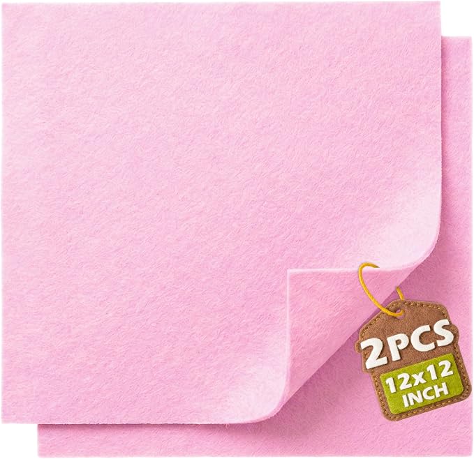 Baby Pink Soft Felt Sheets for Crafts, 1.6mm Thick, Handmade Crafts, DIY