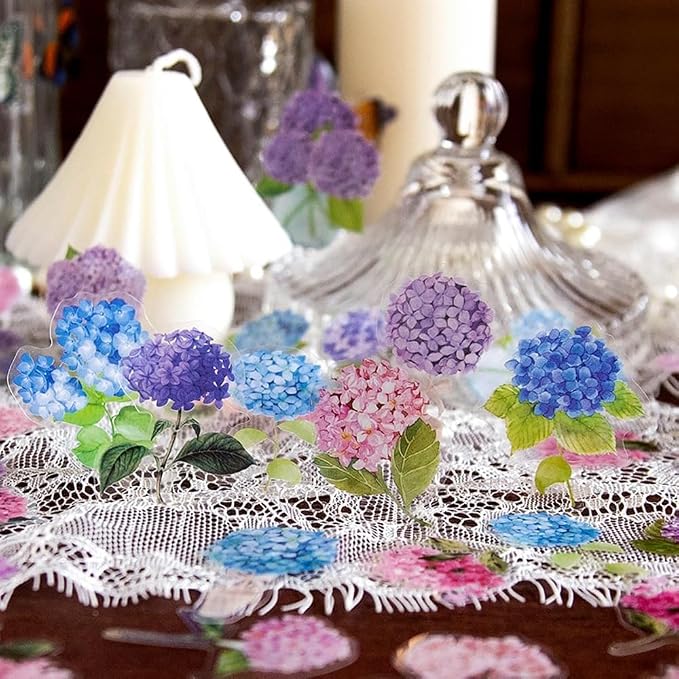 100Pcs Small Tulip Stickers Transparent