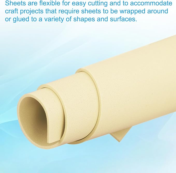 PATIKIL 30 Pack EVA Foam Sheets, Light Yellow