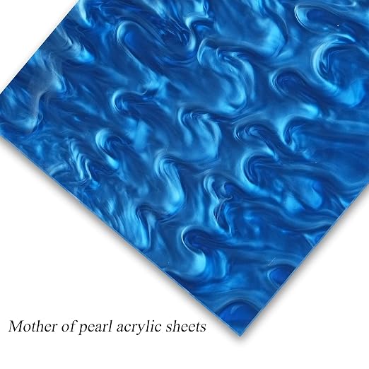 TOEPODO Pearlescent Ripple Cast Acrylic Sheets 1/8inch Thick Marble Acrylic