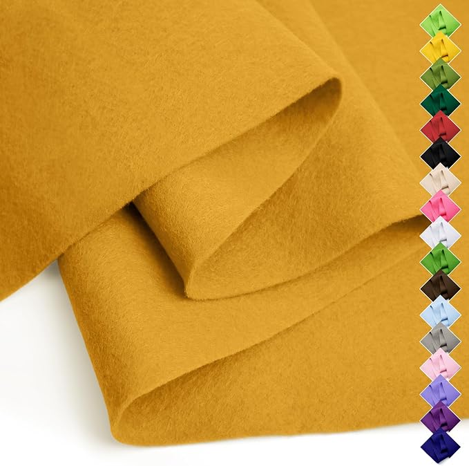 Soft Felt Fabric Sheet 18" x 36", 1.6mm Acrylic Craft Felt, Large Precut Sheet