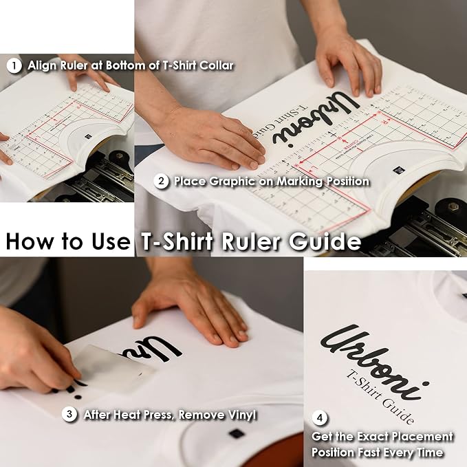 Standard Size - Tshirt Ruler Guide Vinyl Alignment, Shirt Measurement Tool