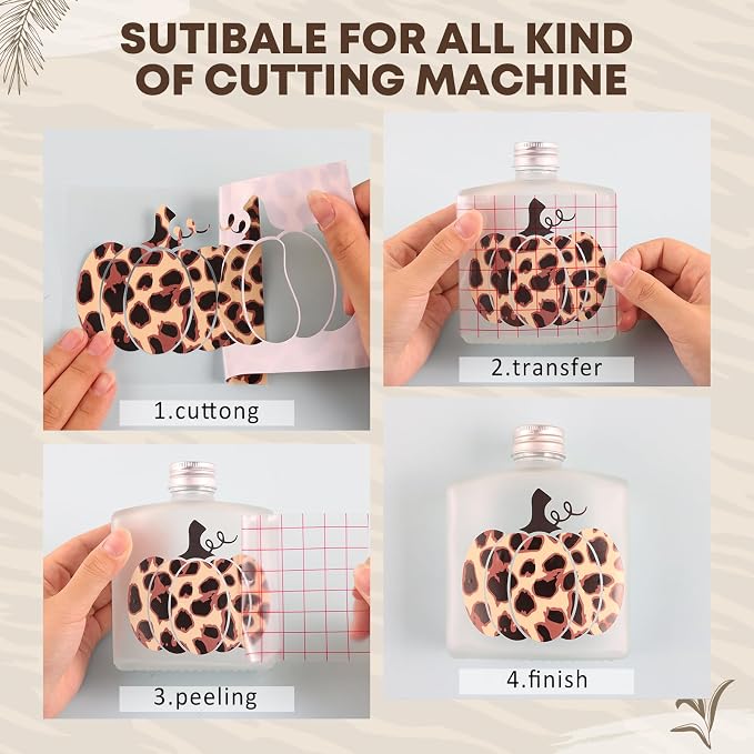 Tintnut Leopard Permanent Vinyl 8 Sheets 12"x10" Permanent Adhesive Vinyl |