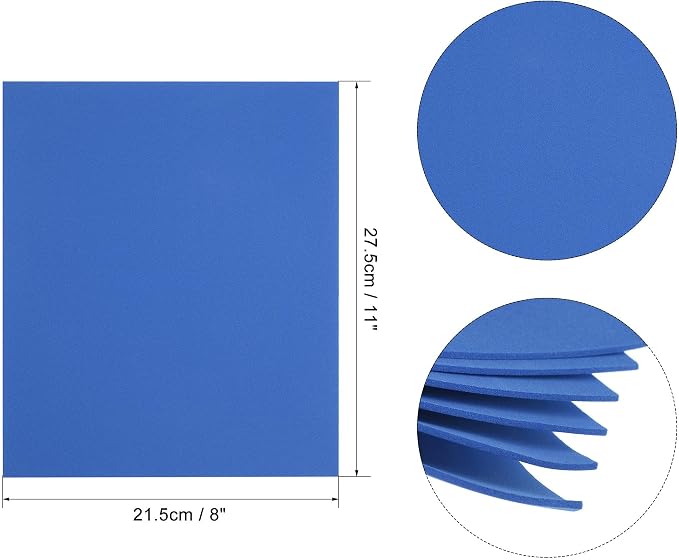 uxcell Dark Blue EVA Foam Sheets 11 x 8 inch 1.7mm Thickness