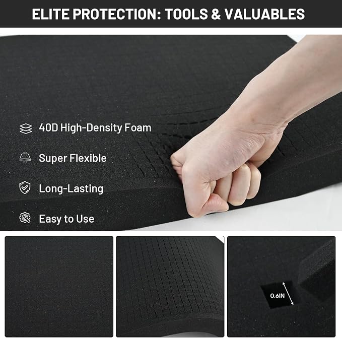 8 PCS 16x12x1 Inch Pick and Pluck Foam Inserts