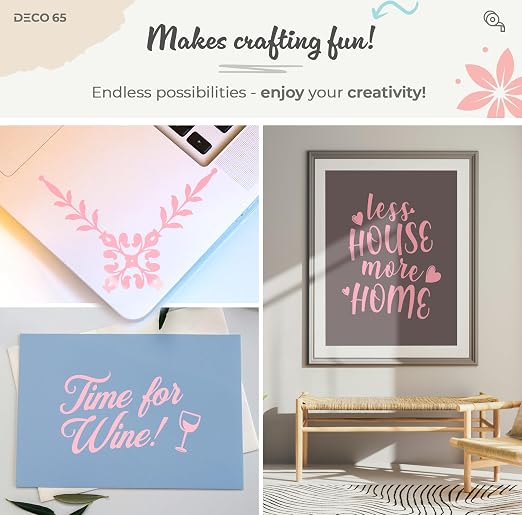 VViViD DECO65 Matte Pastel Carnation Pink Permanent Adhesive Craft Vinyl