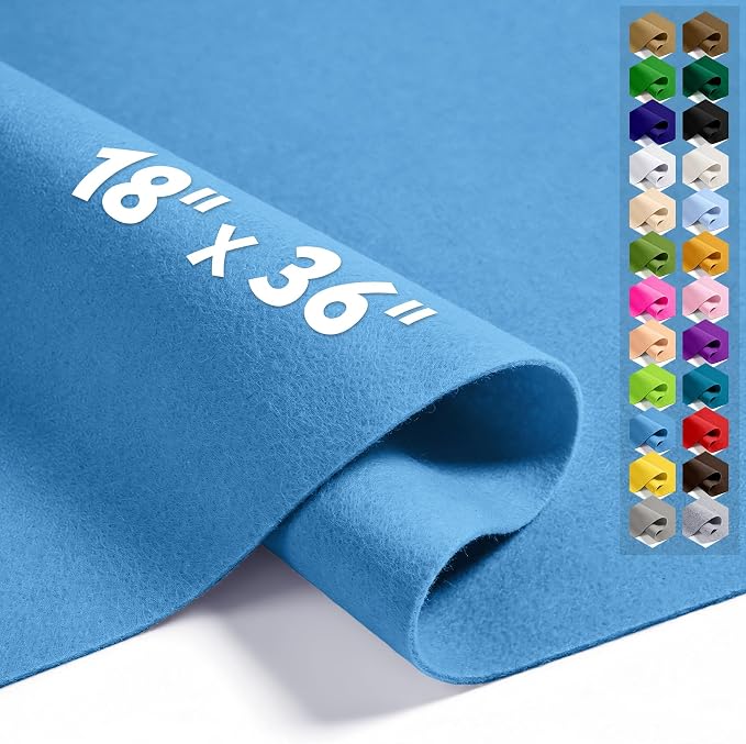 Blue 18" X 36" Felt Fabric Sheet