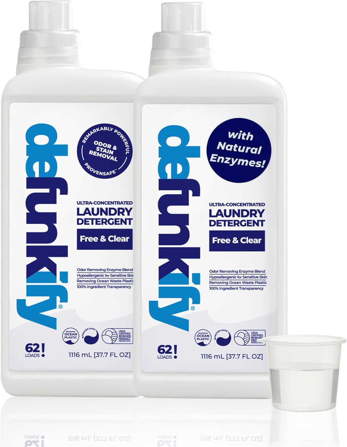 Laundry Detergent, 124 Load. Unscented Liquid Laundry Detergent Washing Soap for Sensitive Skin. ProvenSafe™ Fabric Stripper Cleaning Supply w/Odor & Stain Remover for Activewear & All Fabrics