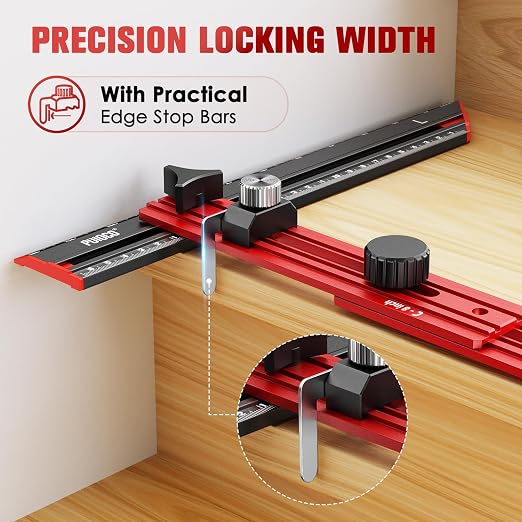 Stair Tread Template Tool with Triangular Brace and Edge Flip Stops | Stair