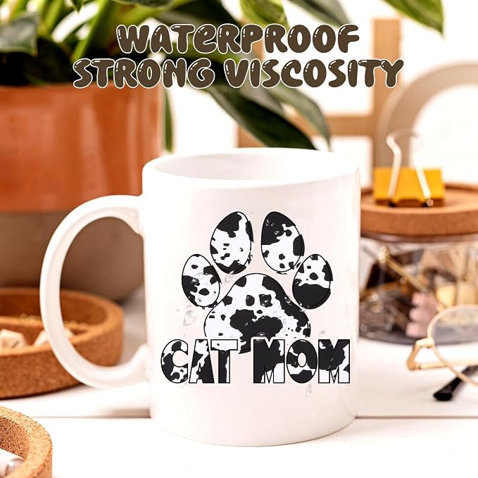 Tintnut Cow Spots Permanent Vinyl Roll 12in x 5ft Cowhide Adhesive Vinyl |