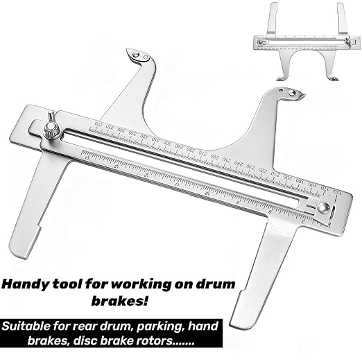 Tlence Steel Brake Resetting Gauge, Drum Brake Measuring Tool, Heavy Duty Dual