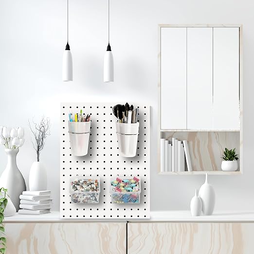 Kuhome 6 Sets Pegboard Bins and Cups