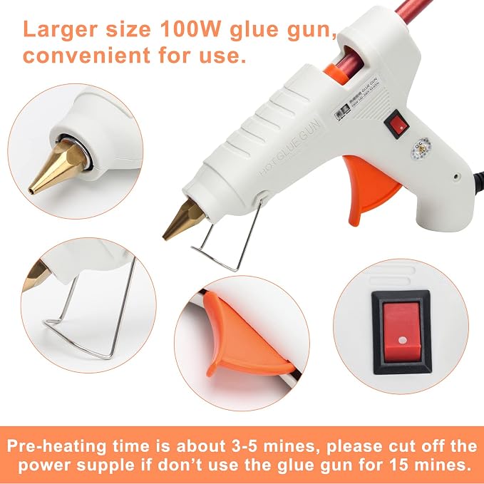 Sealing Wax Sticks 12P with Glue Gun, Luxiv 5.4" Sealing Waxs Stick 10MM Fire