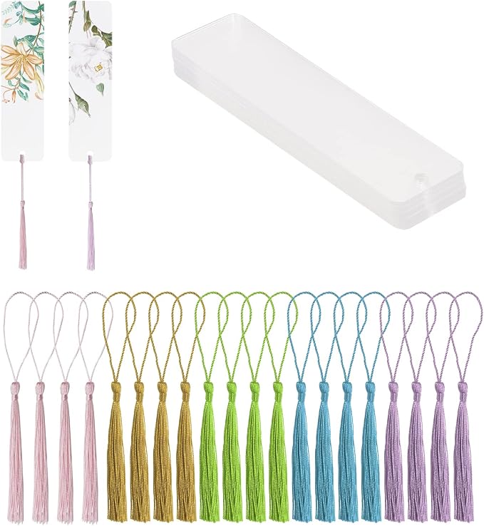 Blank Clear Bookmakrs Penta Angel 20Pcs Plastic Craft Transparent Acrylic