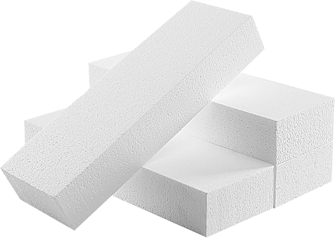 AMZQNART 4pcs Craft Foam Blocks 4×12×2in Polystyrene Blocks, Used